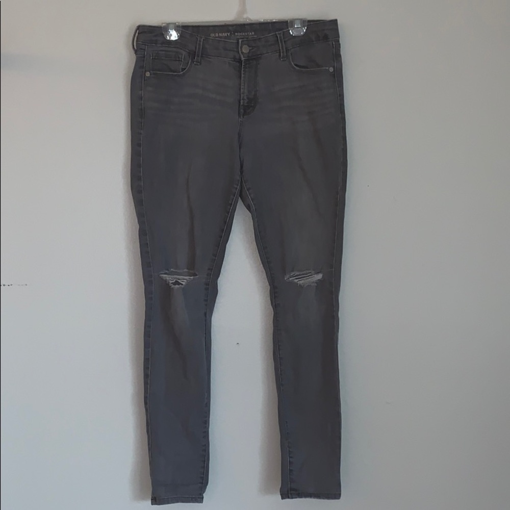 Grey medium rise jeans
